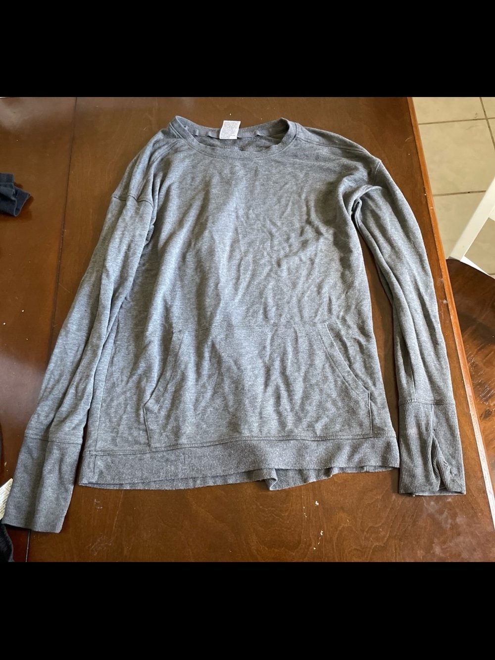 all in motion Gray Long-Sleeve Pullover top size xl